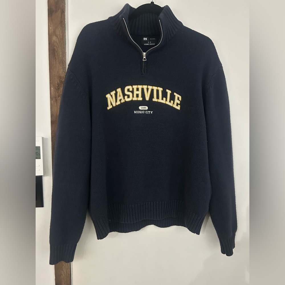 Vintage sweater/ quarter zip M women